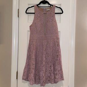 Lee lee’s Forest NYC Lilac lace mesh dress